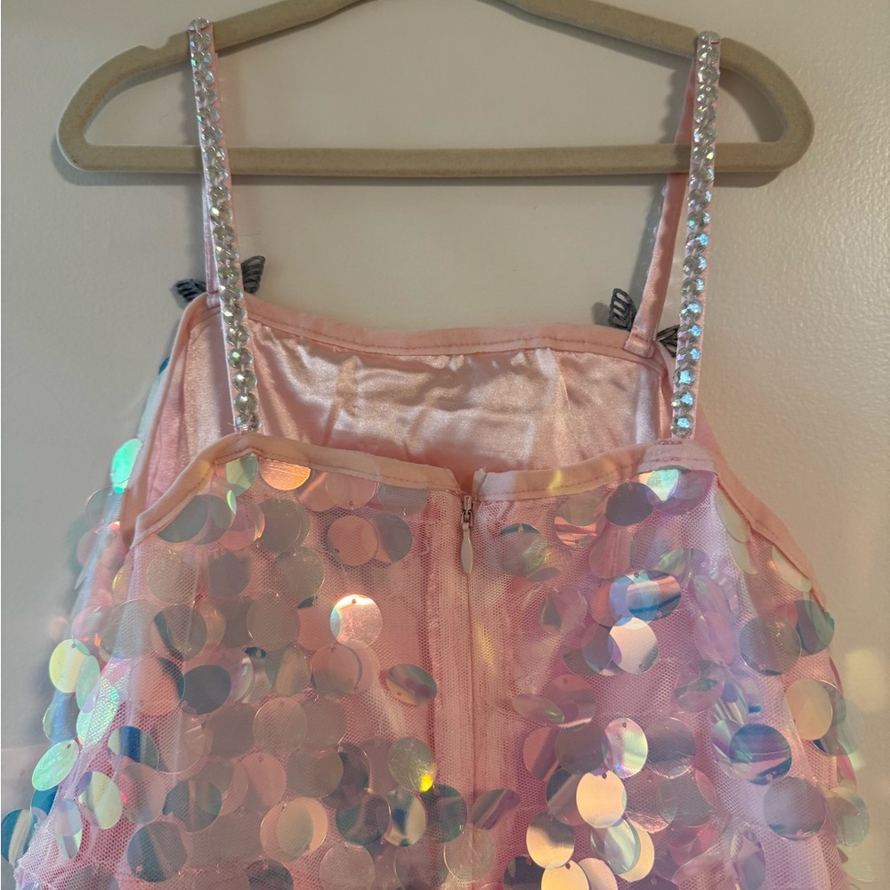 Lola + The Boys Iridescent Pink Sequin Dress - Picture 2 of 4